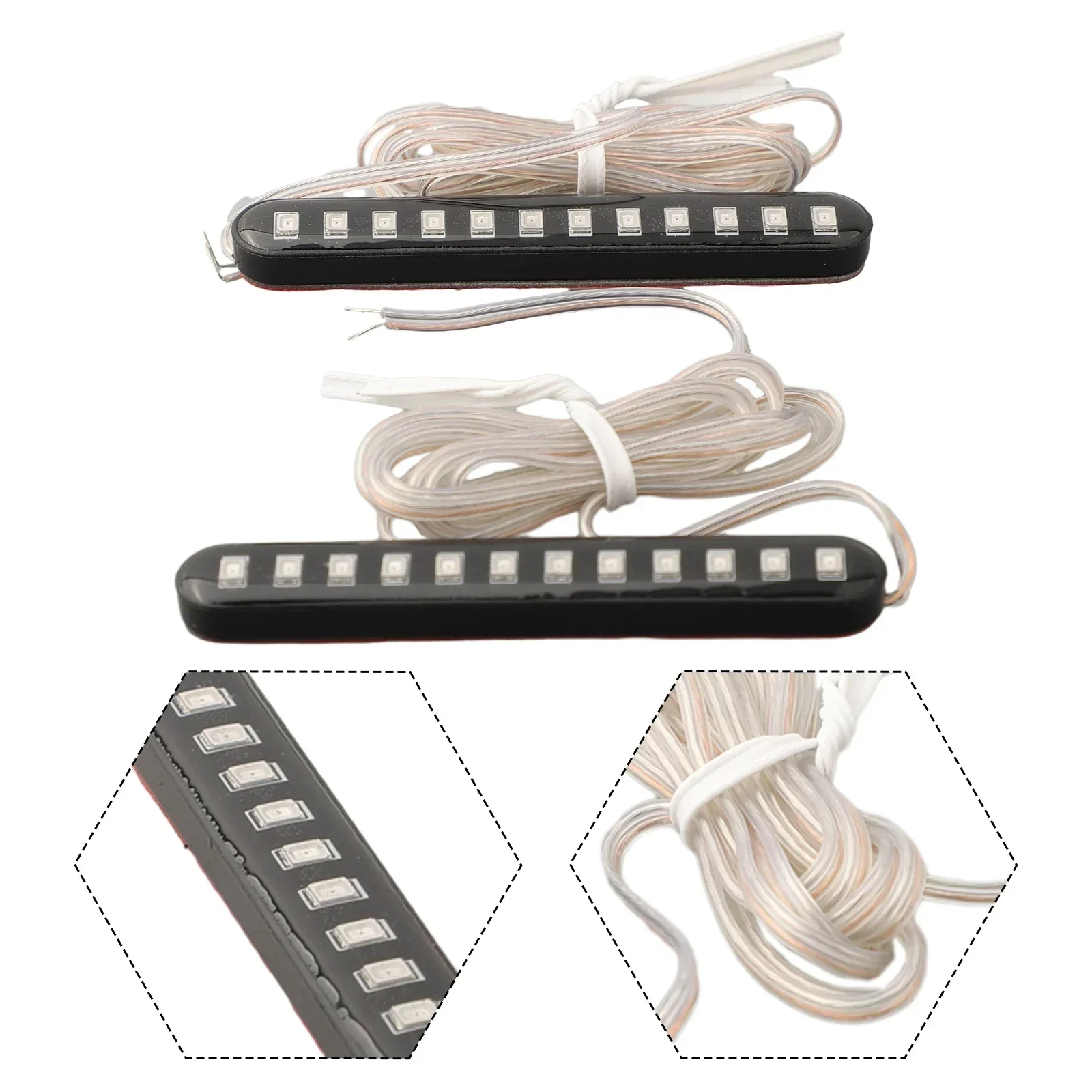 

Turn Light Motorcycle 2PCS 6W DC 12V Flowing Water License Plate Light Bar Light Strip For Electric Motorcycles