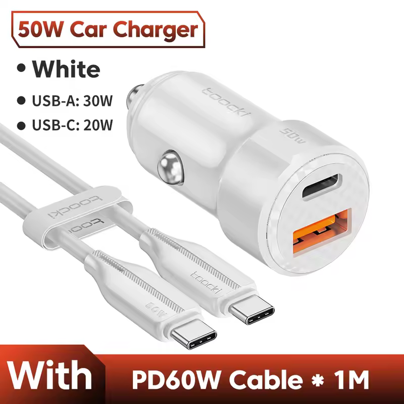 Toocki 50W QC PD 3.0 Car Charger Quick Charge 4.0 USB Type C Car Fast Charging For iPhone 12 13 14 Huawei Samsung Xiaomi POCO - Image 8