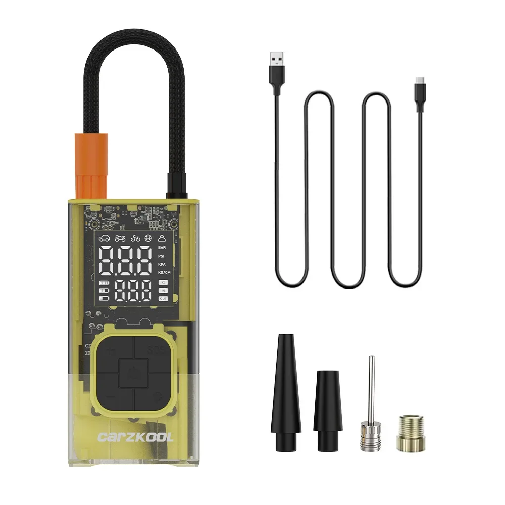 منفاخ VoltRider Pro - مضخة ذكية عبر الحدود مع شاشة رقمية مزدوجة لإطارات الدفع الرباعي/الدراجات