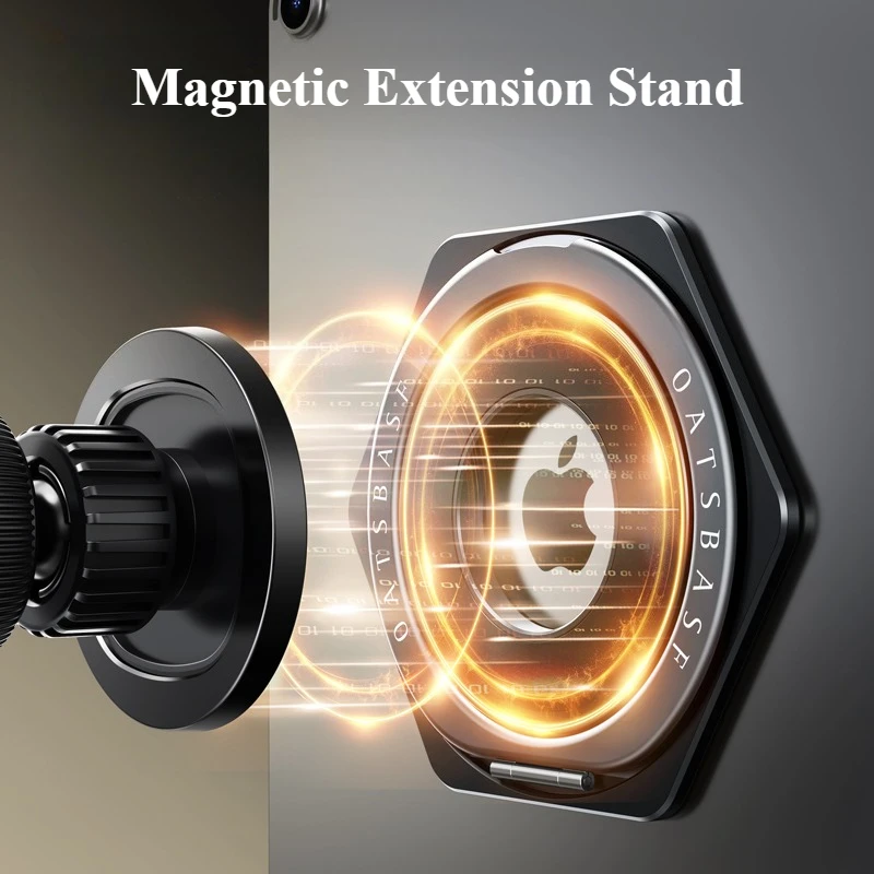 Magnetyczny uchwyt na tablet Oatsbasf z obrotem 360 °   Obrotowy Stojak Pierścieniowy Metalowy Uchwyt Samoprzylepny Uniwersalny do Tabletu iPad Pad — zdjęcie produktu 5