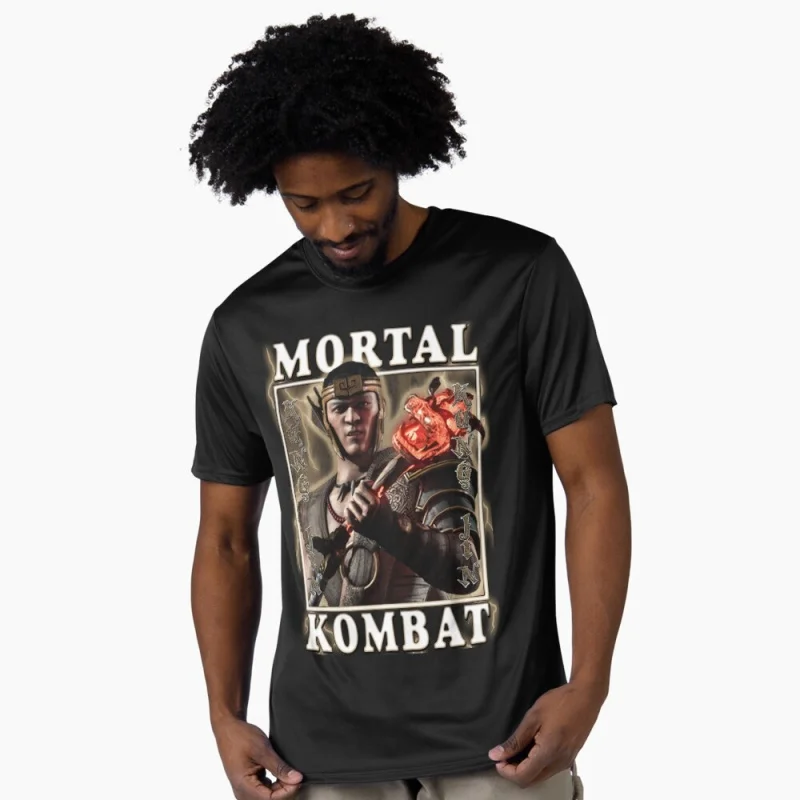 

Kung Jin MK Vintage 90's Mortal Kombat Gift tee for gamer 100% cotton printed Men's Short Sleeve Graphic T-Shirt All size tops