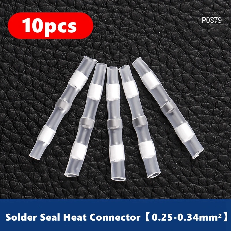 10/50/100 PCS Soldeer Seal Wire Butt Connectors Lassen Ring Krimpkous Terminal, waterdichte geïsoleerde elektrische draad Terminals