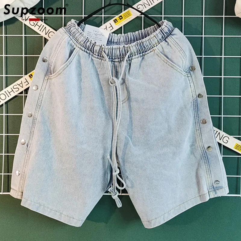 

Arrival Hot New Sale Zipper Fly Solid Cargo Pants Light Color Wash Shorts Straight Tube Overalls Robin Casual Jeans Men