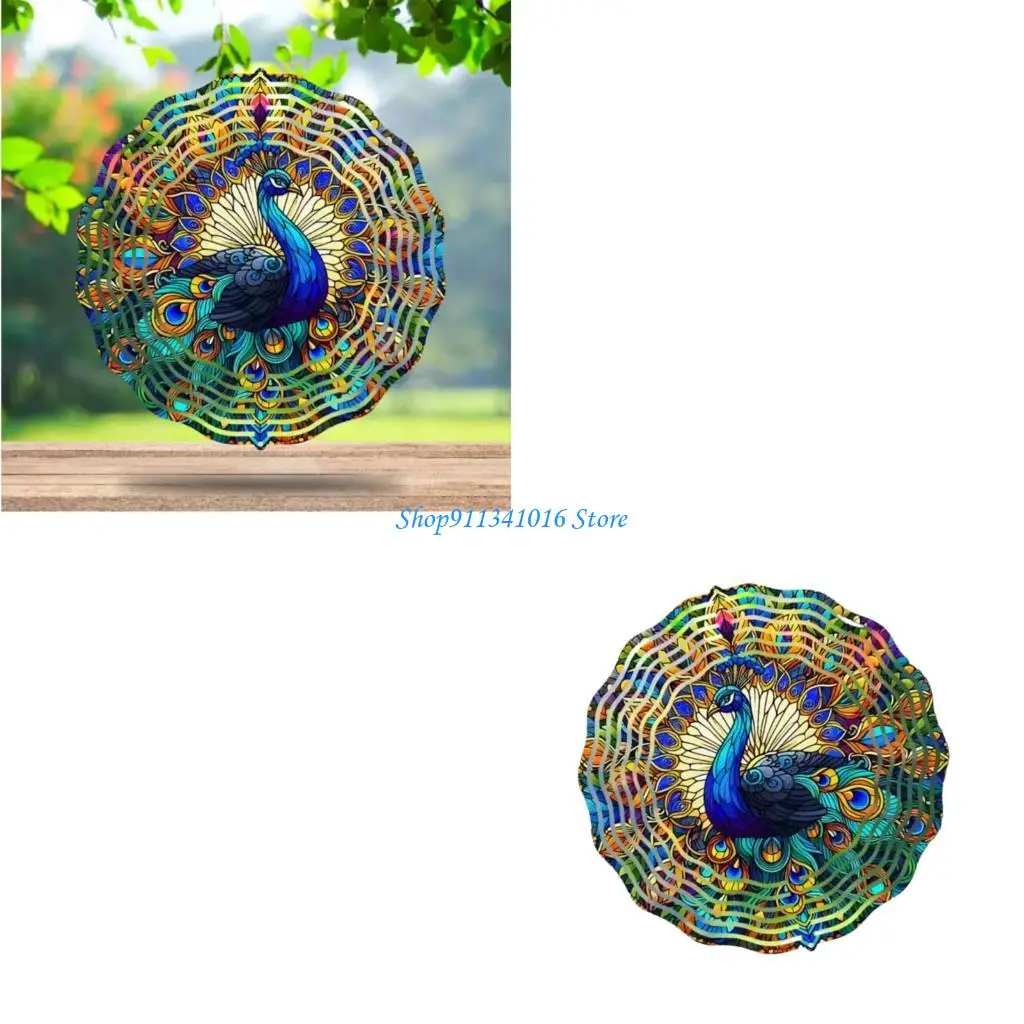  Dynamic Rotating Aeolian Bells Weather Resistant Iron Aeolian Bells Ornament For Window Balconies Patios Garden Display