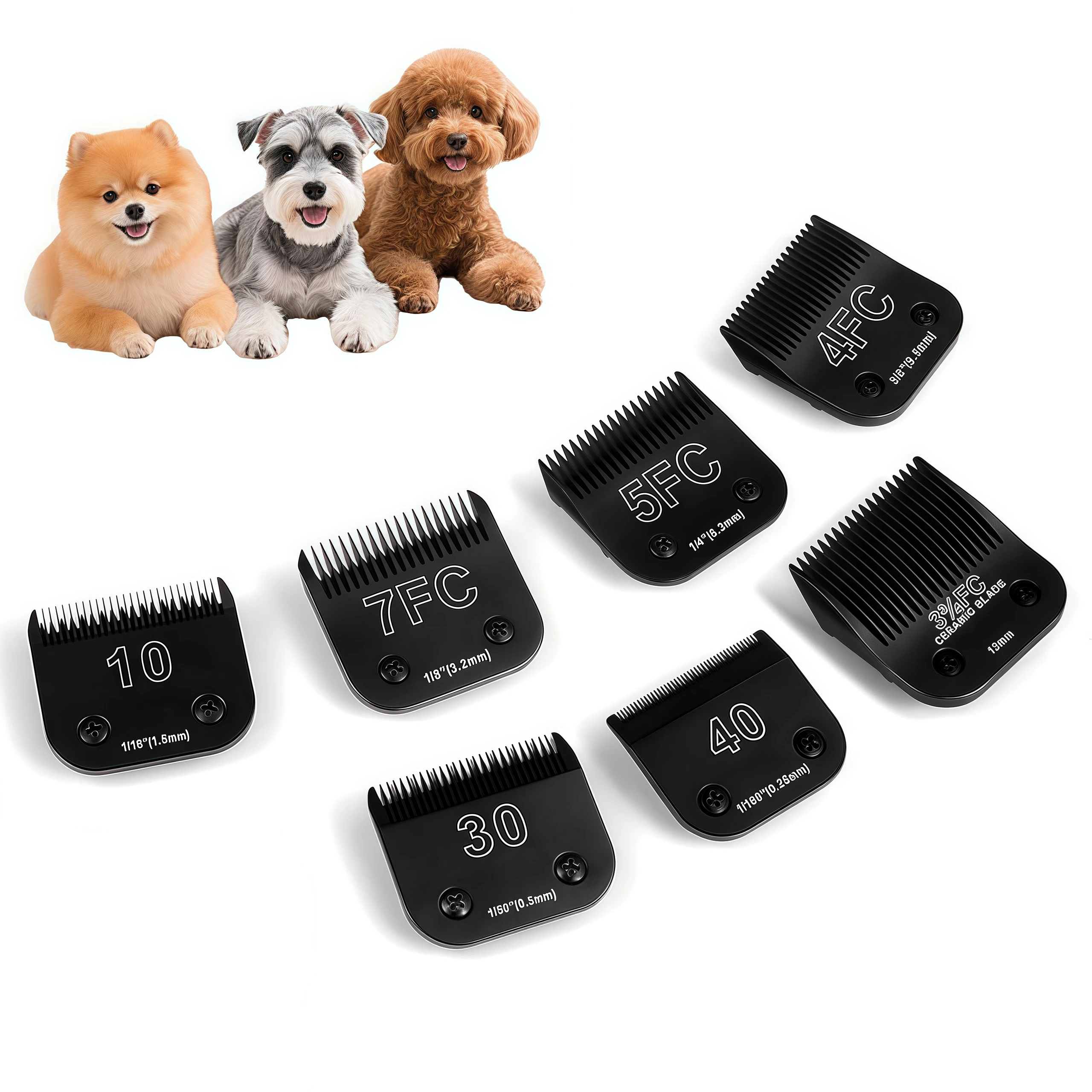 Dog/Animal Detachable Clipper Ceramic Blade For Andis/Oster A5 A6/Wahl KM/Heiniger/Laube/Conair Pro Pet Clippers