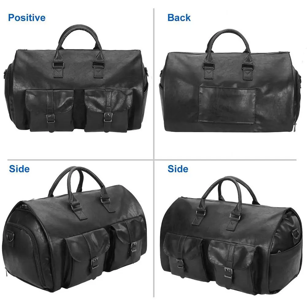 Imagem -06 - Bolsa de Vestuário Duffel para Homens Conversível Carry on pu Impermeável Grande Bolsa Weekender Vestido em F1v1