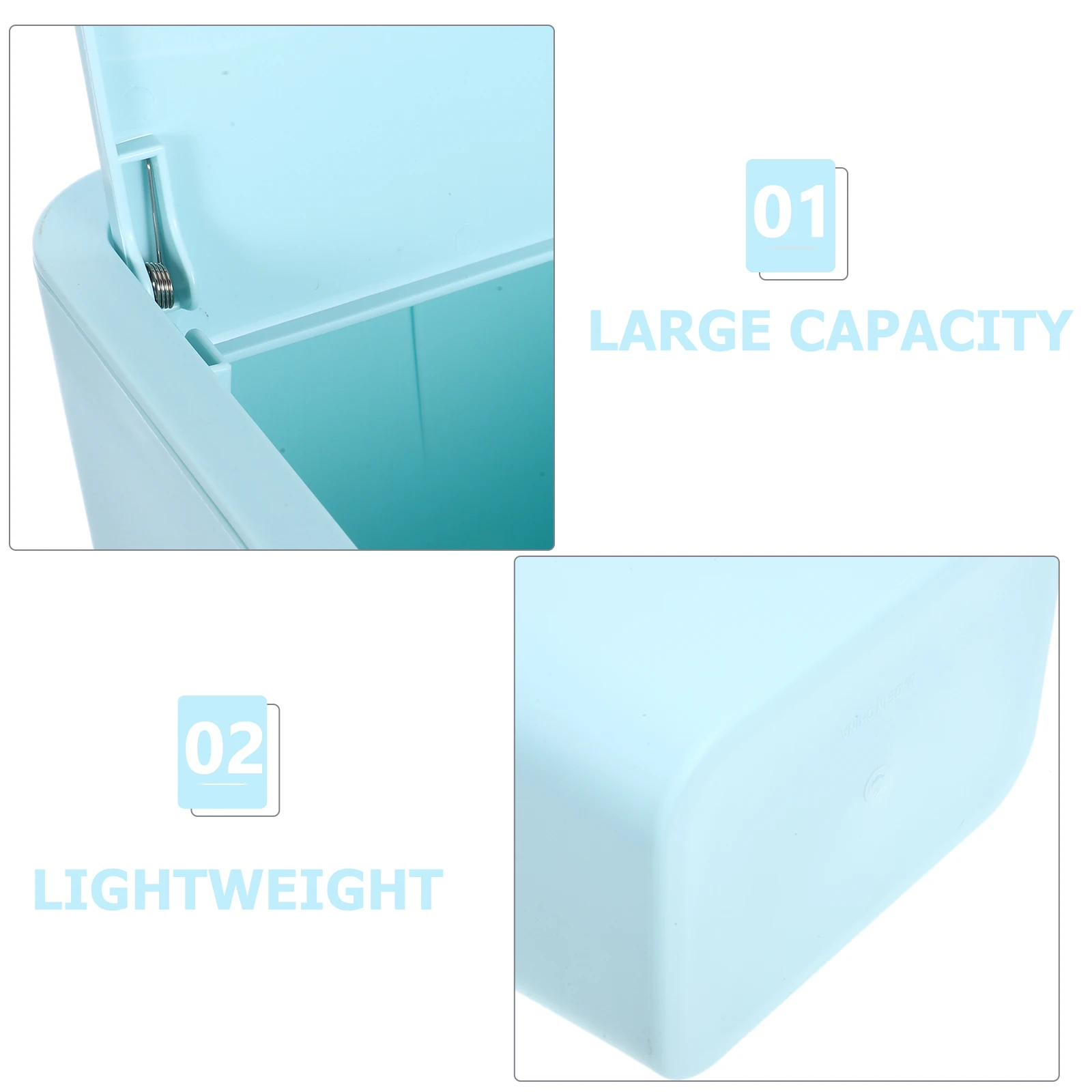 

Trash Can Lid Modern Simple Covered Waste Bin for Home Office Bedroom Bathroom Reusable Longtime Small Garbage Pail