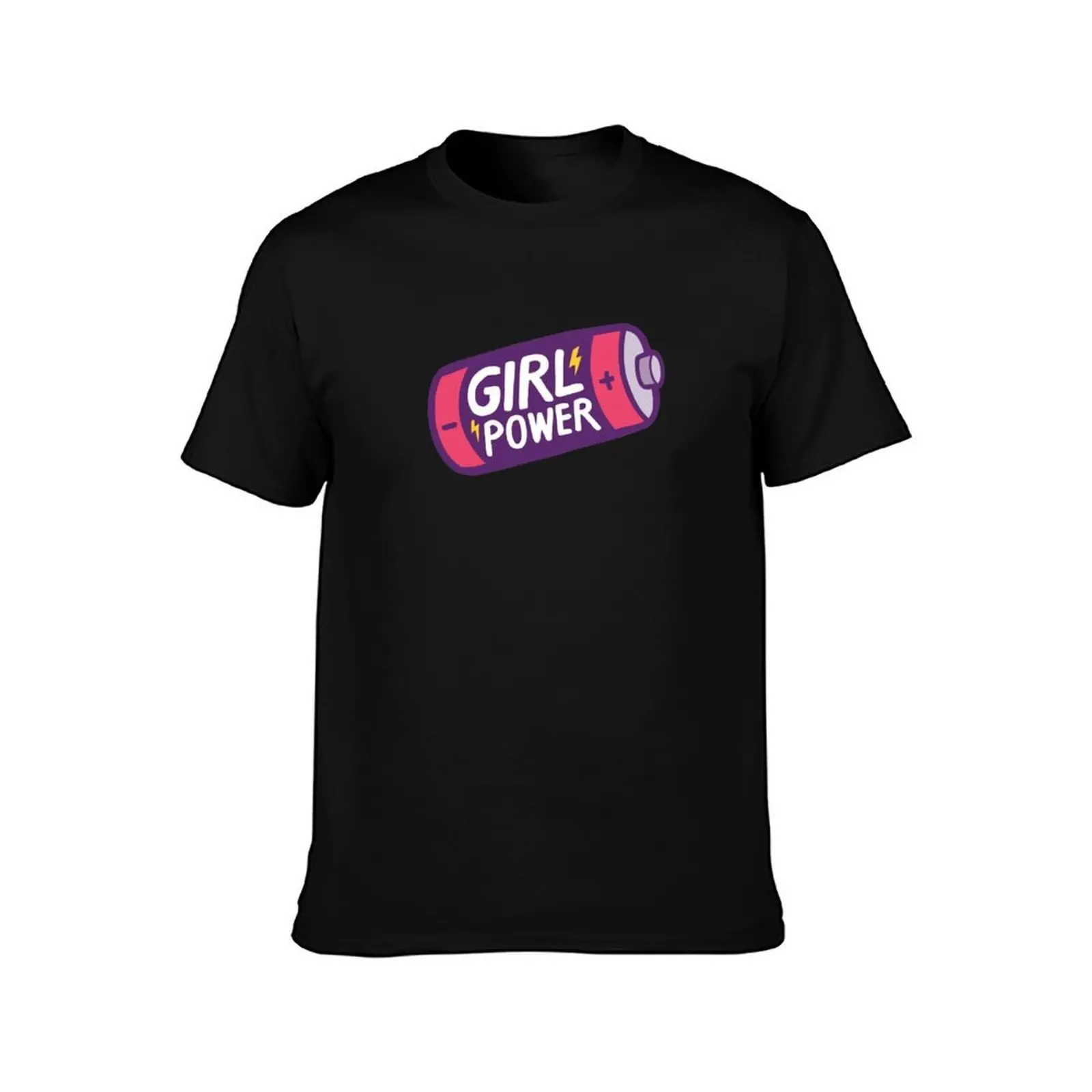 Girl Power Pattern in Pink T-Shirt, Summer Casual Cotton Tee, Oversized Streetwear Tops, Vintage Graphic Print, Unisex Men Women