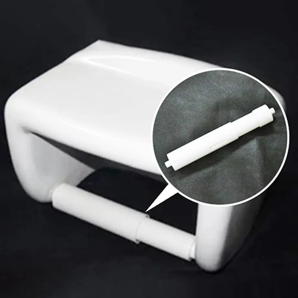 Durable Plastic Toilet Paper Holder Spring-loaded Toilet Paper Roller Spring-loaded Toilet Paper Holder Replacement Rod for Easy