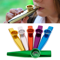 Lightweight Metal Kazoo Flute Diaphragm Mouth Kazoos Musical Instruments children Musical Orff percussion instruments