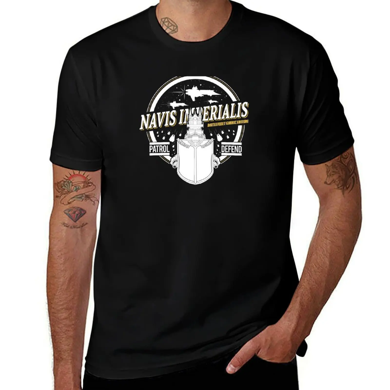

Imperial Navy - Battlefleet Gothic Edition T-Shirt cotton graphic tees funny shirt cotton Luxury man mens t shirts pack