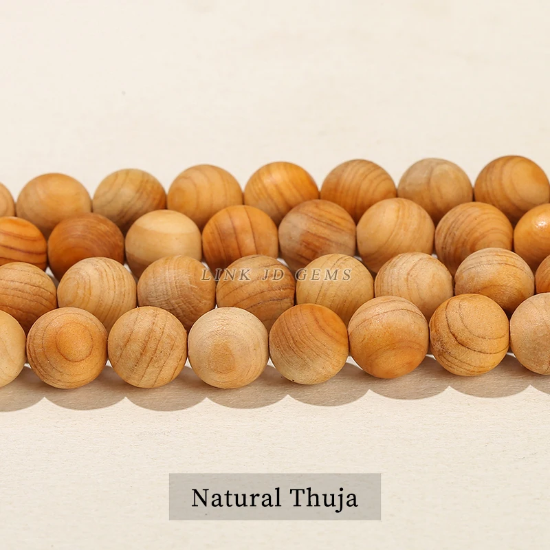 Naturholz Perle Gold Seide Sandelholz runde Buddha Perle 6 8 10mm Pick Größe für Schmuck machen DIY Halskette Armband Zubehör