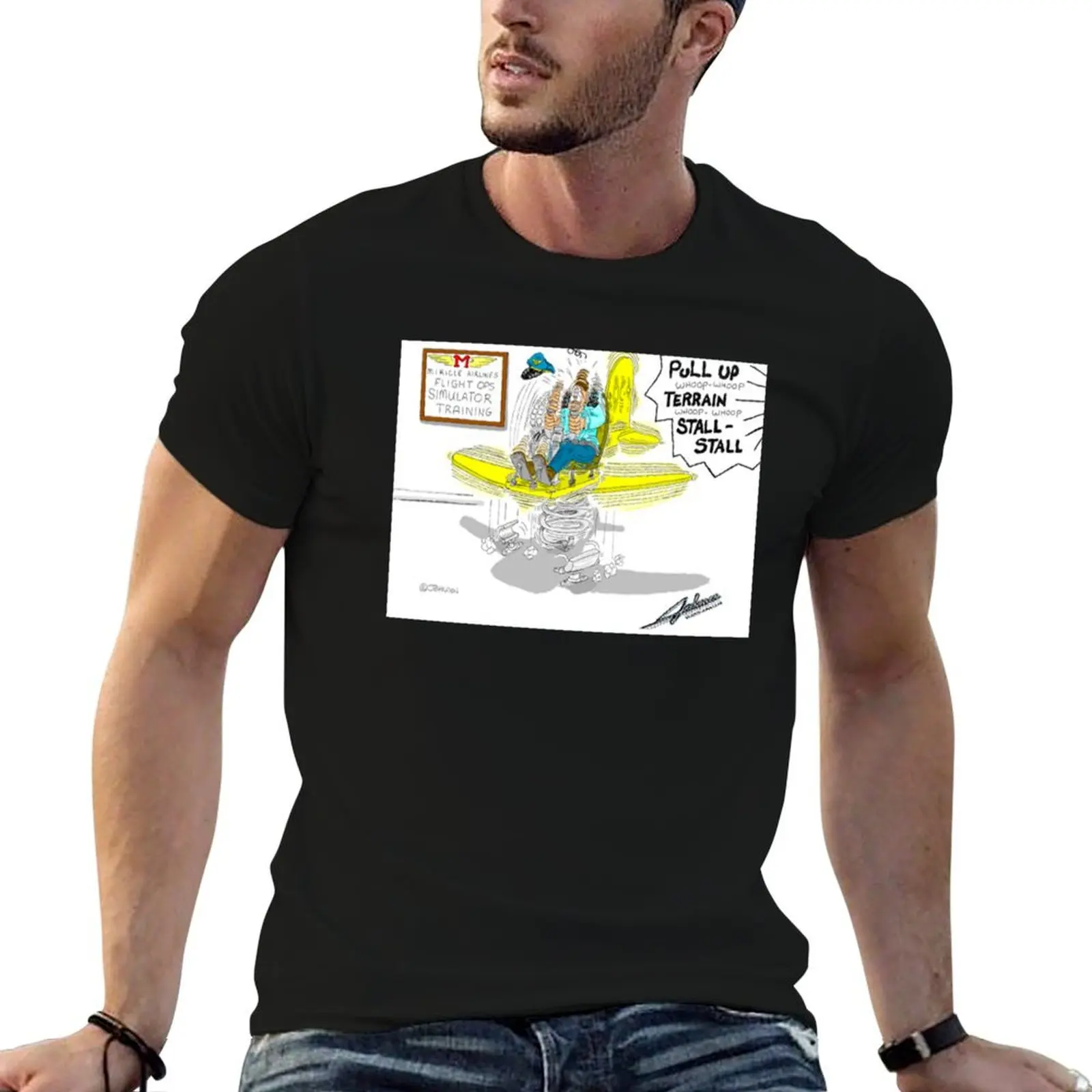 

Flight Simulator T-Shirt funny costumes blacks fruit of the loom mens t shirts