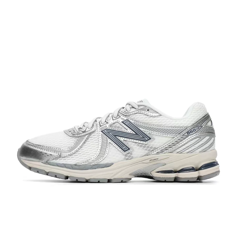 New Balance 860 Unisex Low-Top Casual Running Shoes – Silver, Round-Toe Design, Non-Slip Outsole, Durable & Comfortable ML860RG2