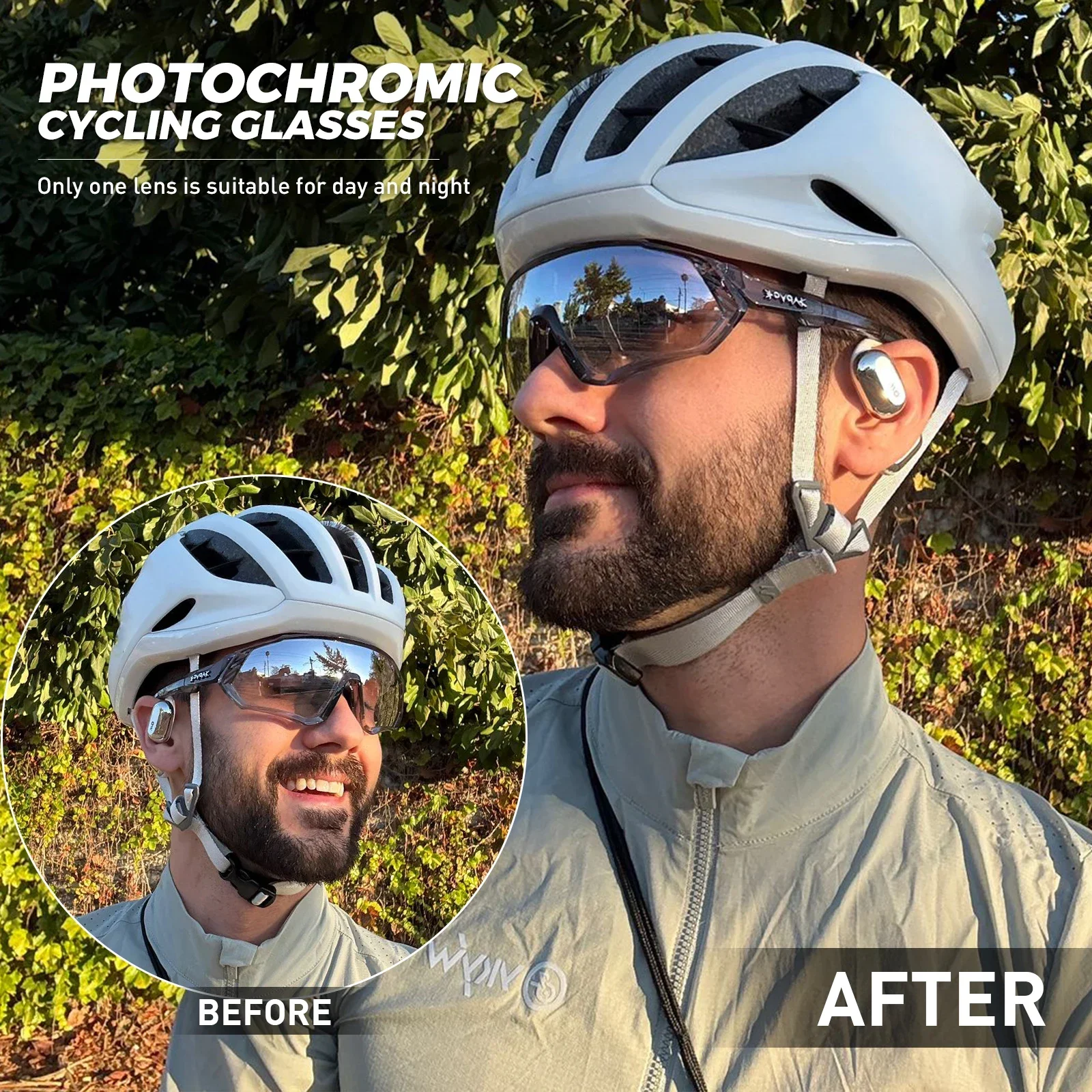 KAPVOE MTB Bicycle Cycling Sunglasses Men Photochromic Outdoor Sports Cycling Glasses Fashion Baseball Women UV400 Bike Eyewear