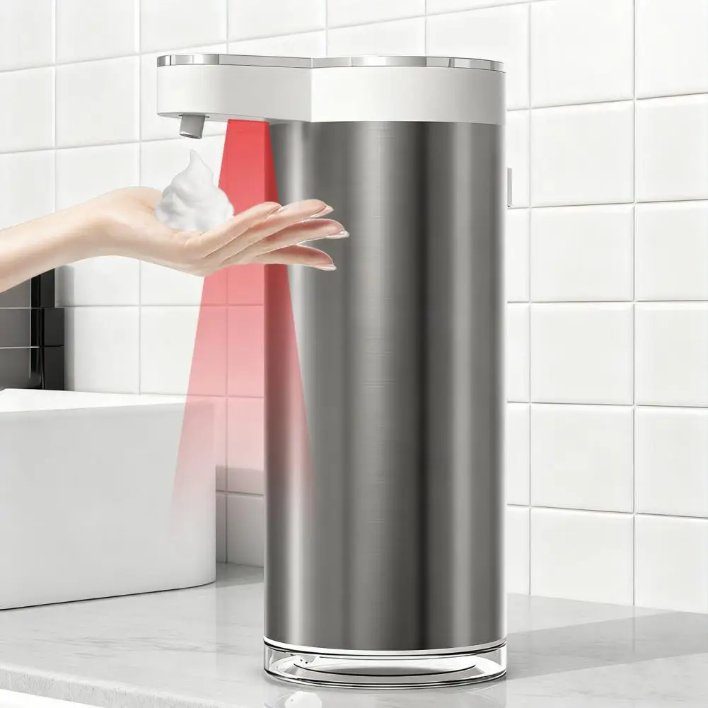 

Adjustable Soap Dispenser Touchless Rechargeable Soap Dispenser for Kitchen Bathroom Adjustable Sensor Pump Stainless Steel