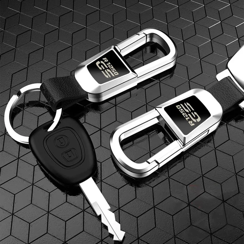 motorcycle keychain Alloy Key chain leather key ring for BMW R1200GS R1200R R1200RT R1250GS R