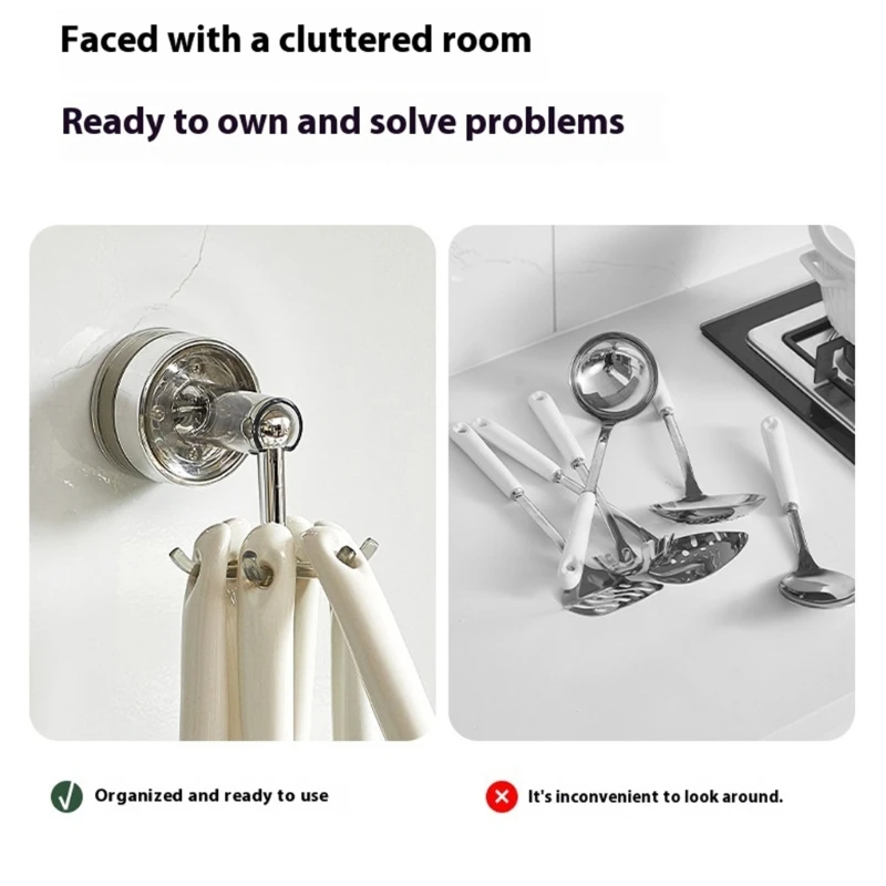 Multifuncionais 6 Gadgets cozinha parede giratória 6 Gadgets Espaço Designs eficientes parede Aguarda adequada para