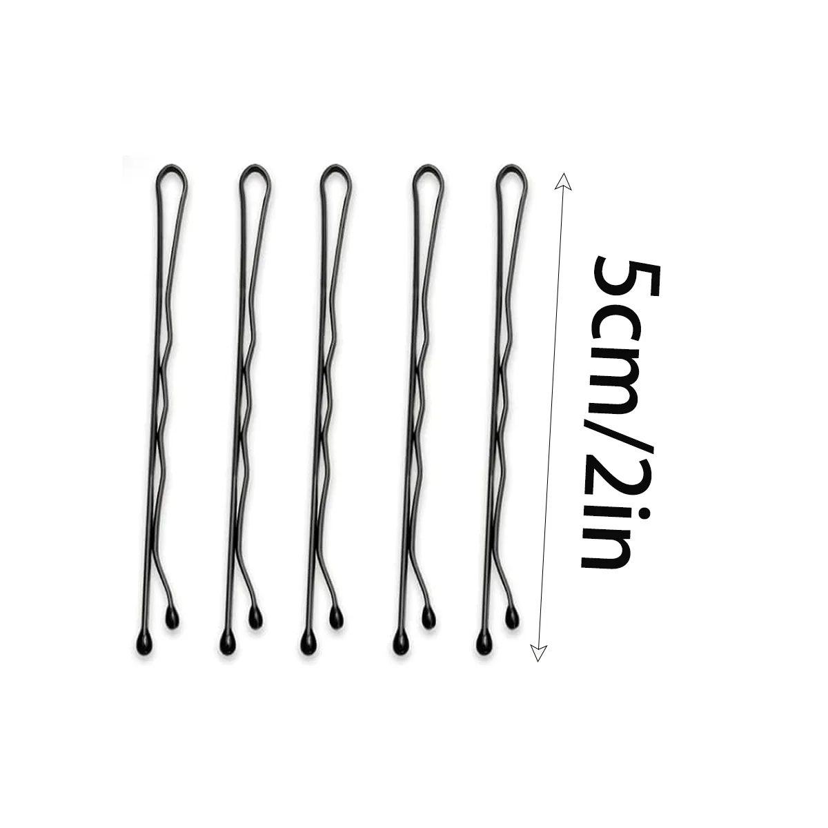 مجموعة مشابك شعر 100 قطعة مقاس 2 بوصة، دبابيس بوبي آمنة للنساء والفتيات لصالون تصفيف الشعر مع صندوق تخزين شفاف