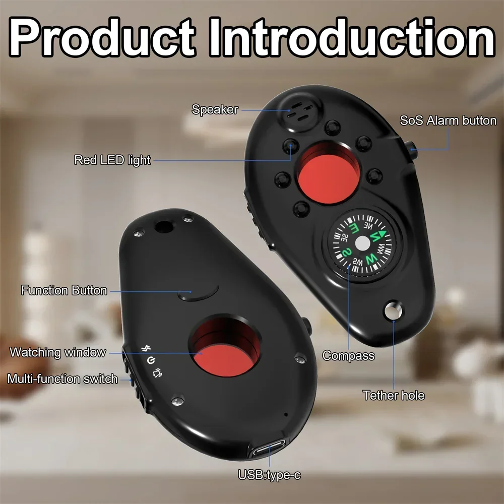 

Детектор камеры, радиочастотный беспроводной сигнал, инфракрасный сканер, антишпионский автомобильный GPS-трекер, скрытое устройство для прослушивания, искатель для путешествий, отеля