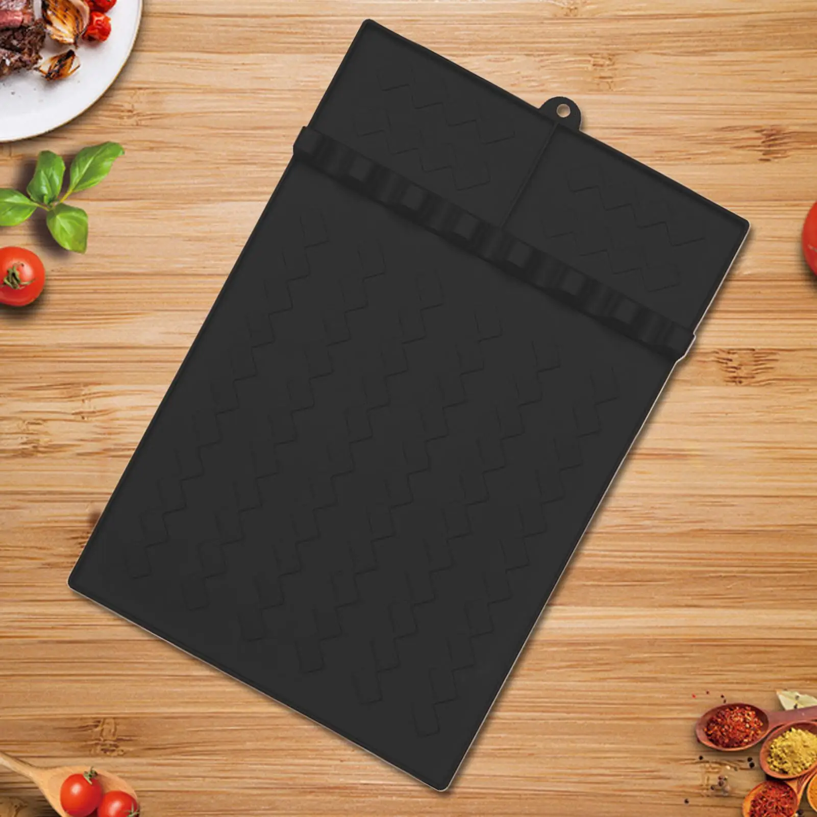 Silicone Mats For Outdoor Grill Tools Pad Side Shelf Heat Resistant Spatula Holder For Kitchen Countertop Griddle Home Cooking
