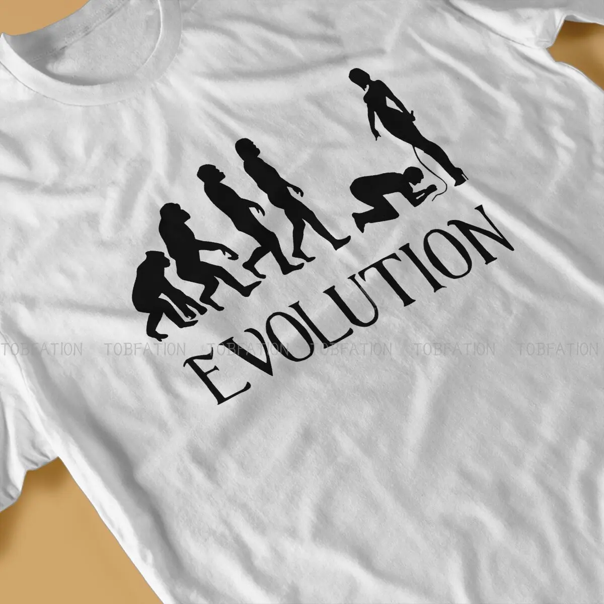 Femdom Evolution Fitted Scoop  Round Collar TShirt BDSM Bondage Discipline Dominance Submission Sadism Masochism T Shirt Men