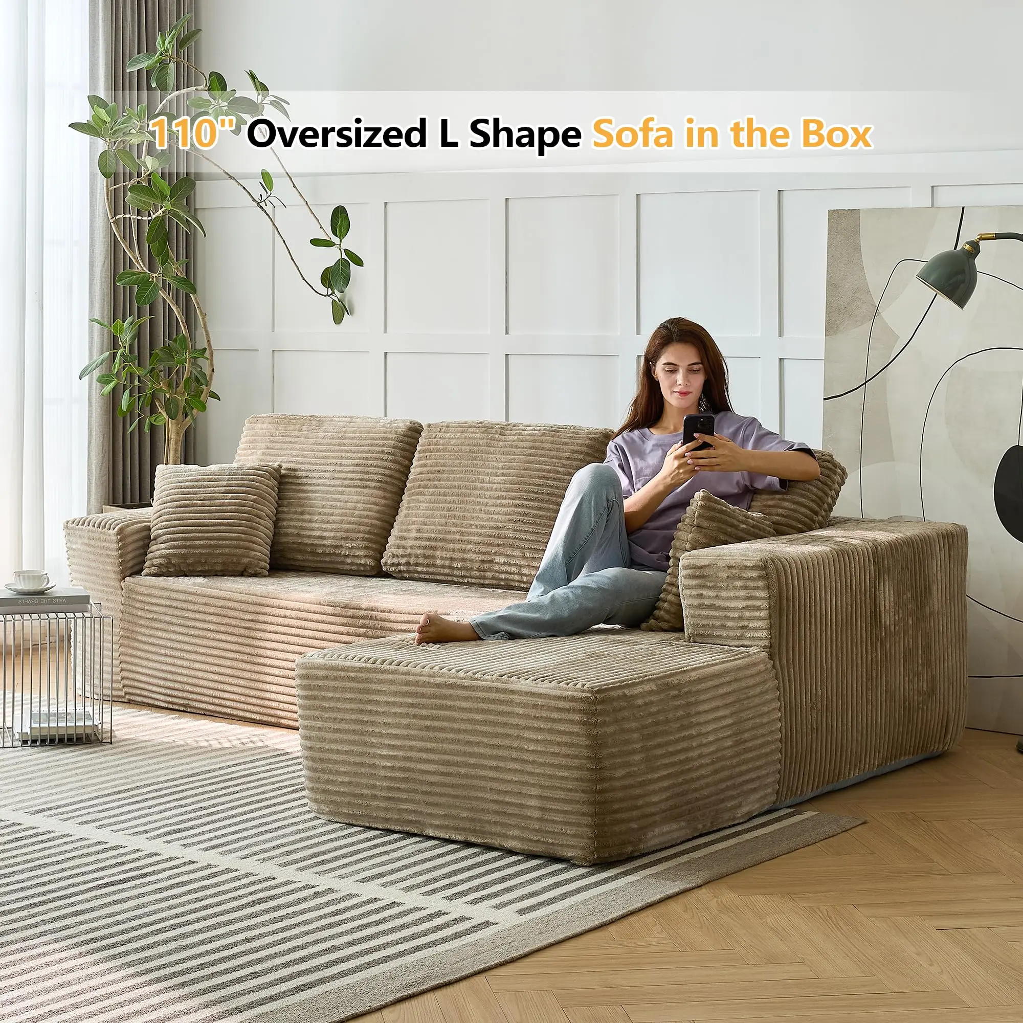 Coofull Vacuum Compressed Living Room Sofa Box Packaging Modern Furniture Set Wholesale L Shape Convertible Sectional Couch Bed