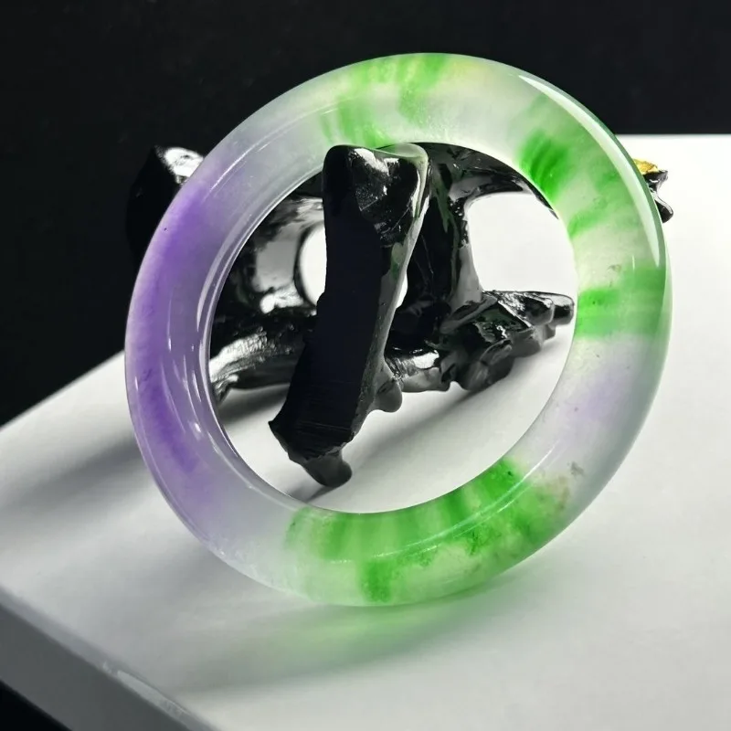 

Кварцевый нефритовый браслет Фиолетовый женский новый трехцветный нефритовый браслет