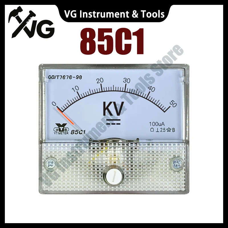 Image of 85C1 DC Hochspannungs-Voltmeter 5kV 10kV 20kV 50kV 100kV Zeiger-Voltmeter Widerstands-Kilovoltmeter Hochspannungsmessgerät
