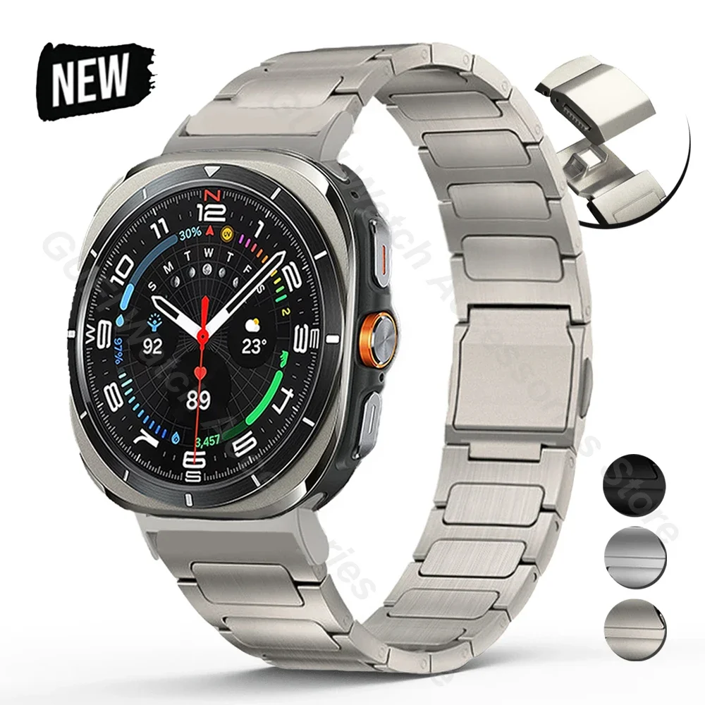 

Титановый магнитный браслет для Samsung Galaxy Watch Ultra 47 мм ultra 47 мм, роскошный мужской металлический ремешок без зазоров, Correa Business s