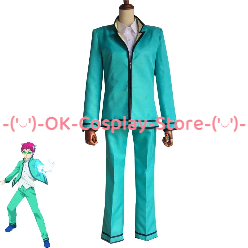 

Anime Saiki Kusuo no sai-nan Saiki Kusuo Cosplay Costume Japanese High School Uniform Halloween Top + Pants + Shirt Custom Made