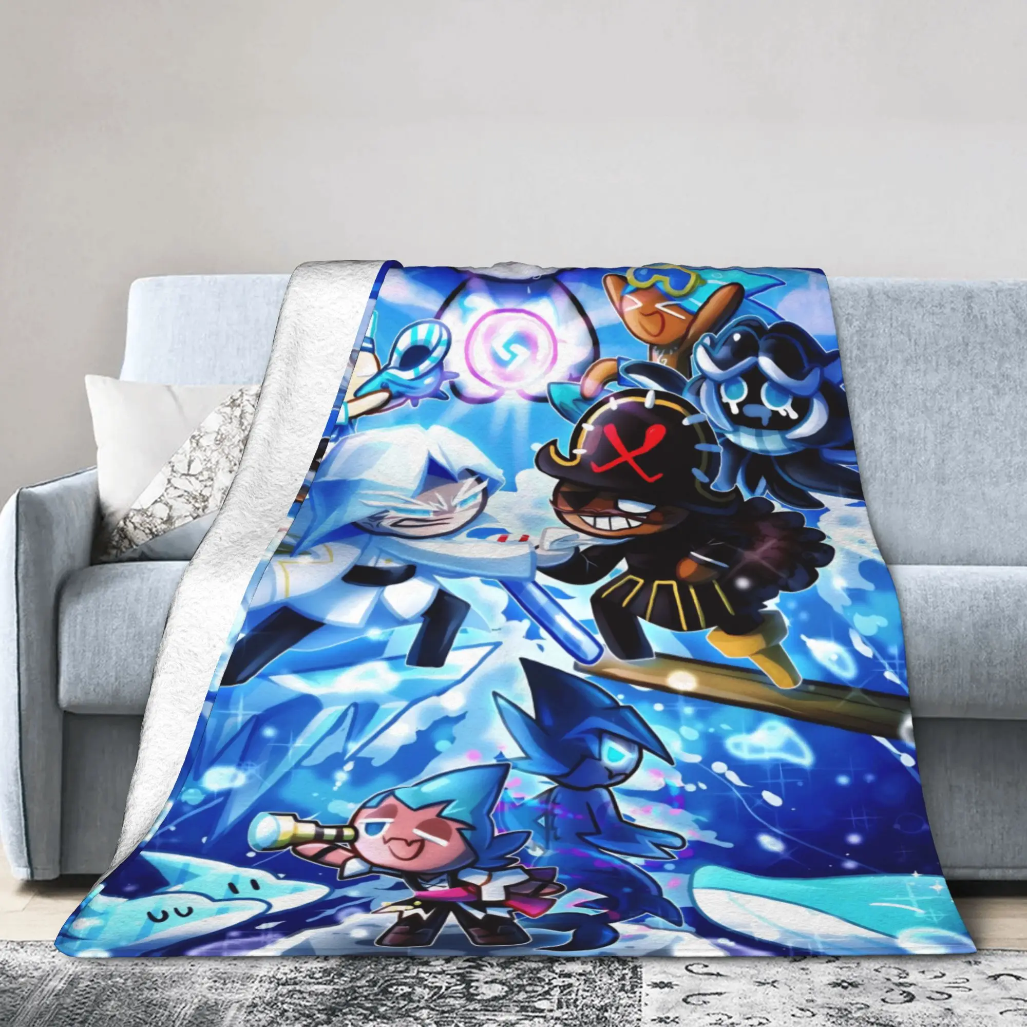 

Shadow Milk Cookie Plush Blanket Kids Adult Run Kingdom Flannel Throw Blanket For Couch Sofa Bed Super Warm Quality Bedspread