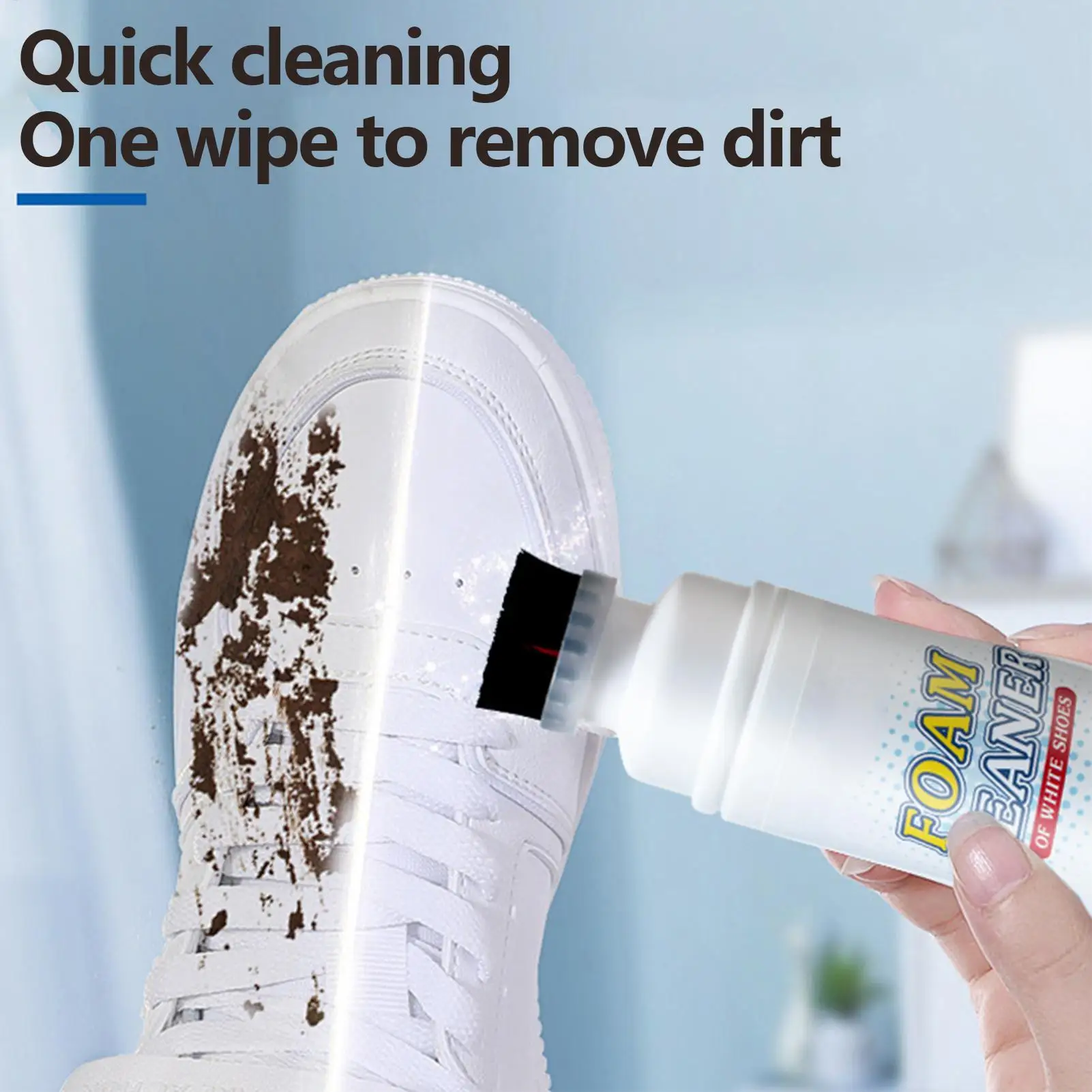 100ml White Shoe Cleaner No-wash Dry Cleaning Foam Decontamination for Suede Sheepskin Matte Shoes Leather Sneakers Care