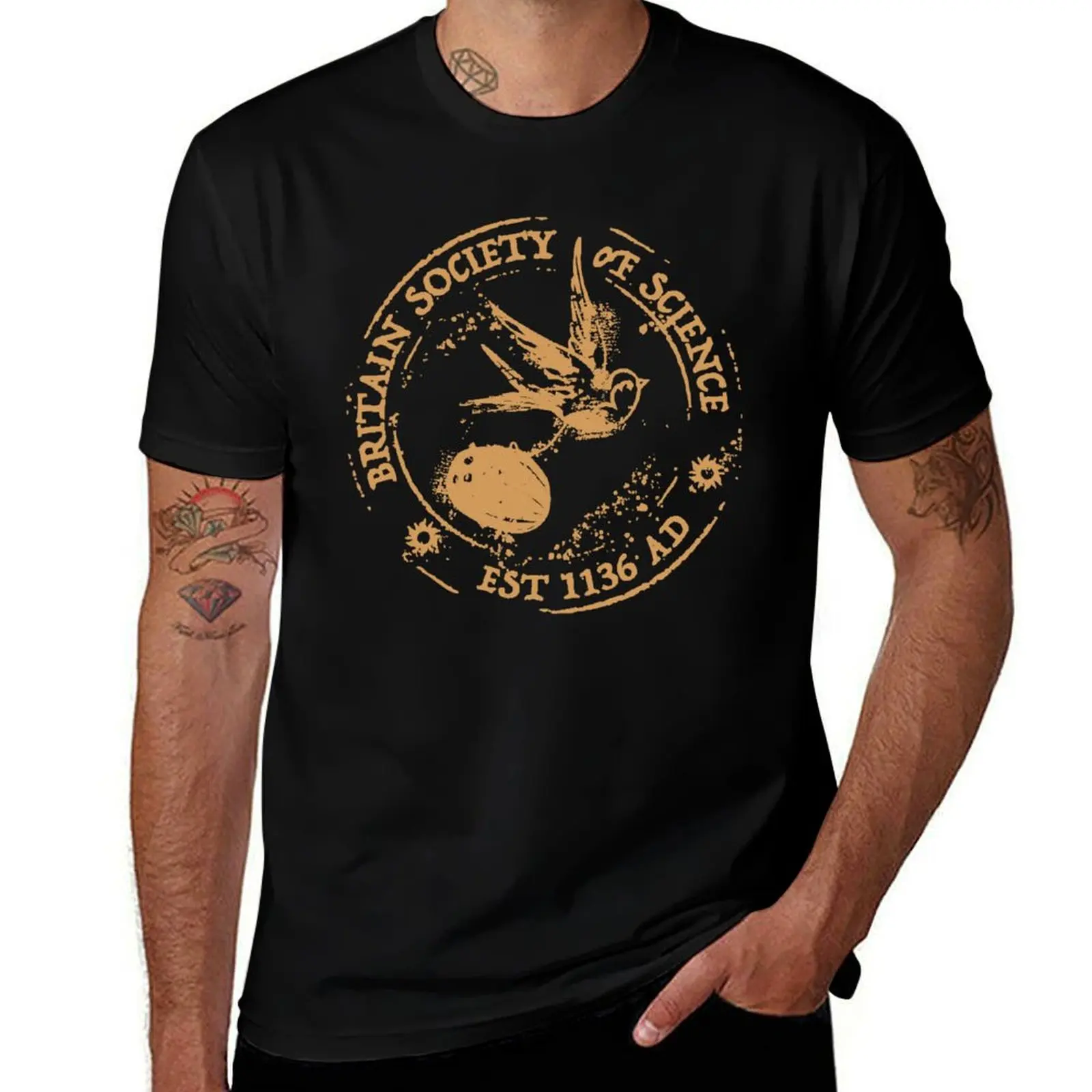 Holy Grail - Britain Society of Science T-Shirt tops boys whites mens fashion