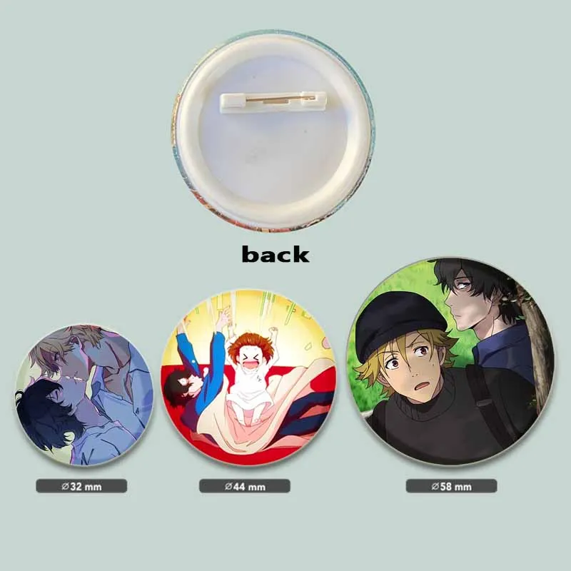 58mm Anime Bajtárs daddies Jelvény Futam Árverseny gomb hajcsat aranyos Kreatív Írásjegy Bross számára Hátiszák ruhák decoratie Csináltatás Adomány