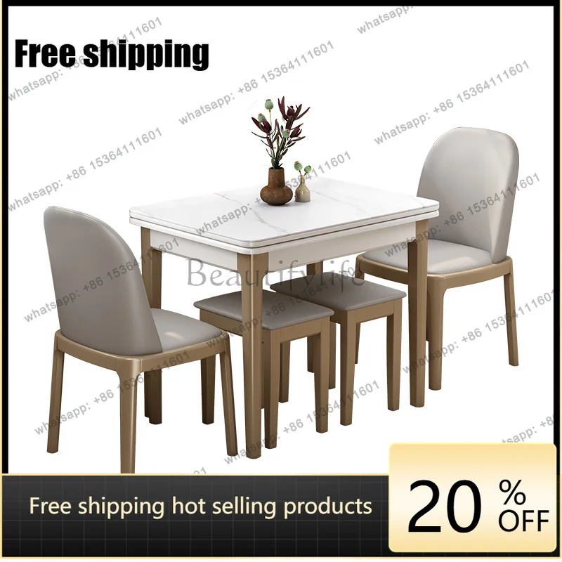Delicacy Unique Desk Premium Luxury Nordic Design Dining Table Elegant Trendy Tavolo Di Pranzo Allungabile Dining Room Furniture