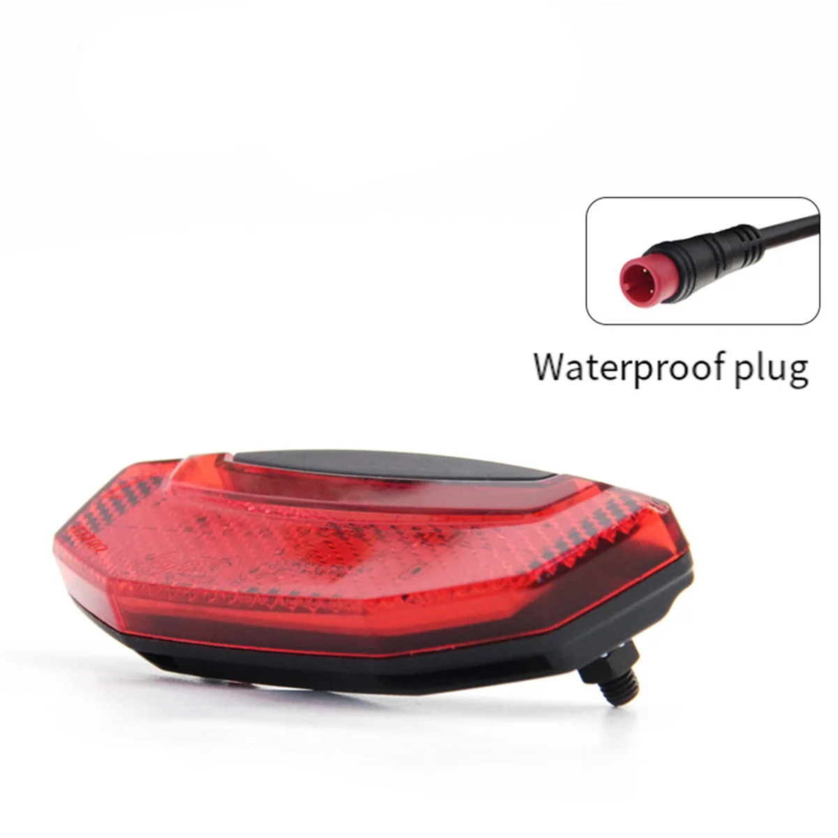 12V-48V E-Bike Rear Light Electric Bicycle Tail Light E-Scooter Bicycle Waterproof Accessories Waterproof Connector