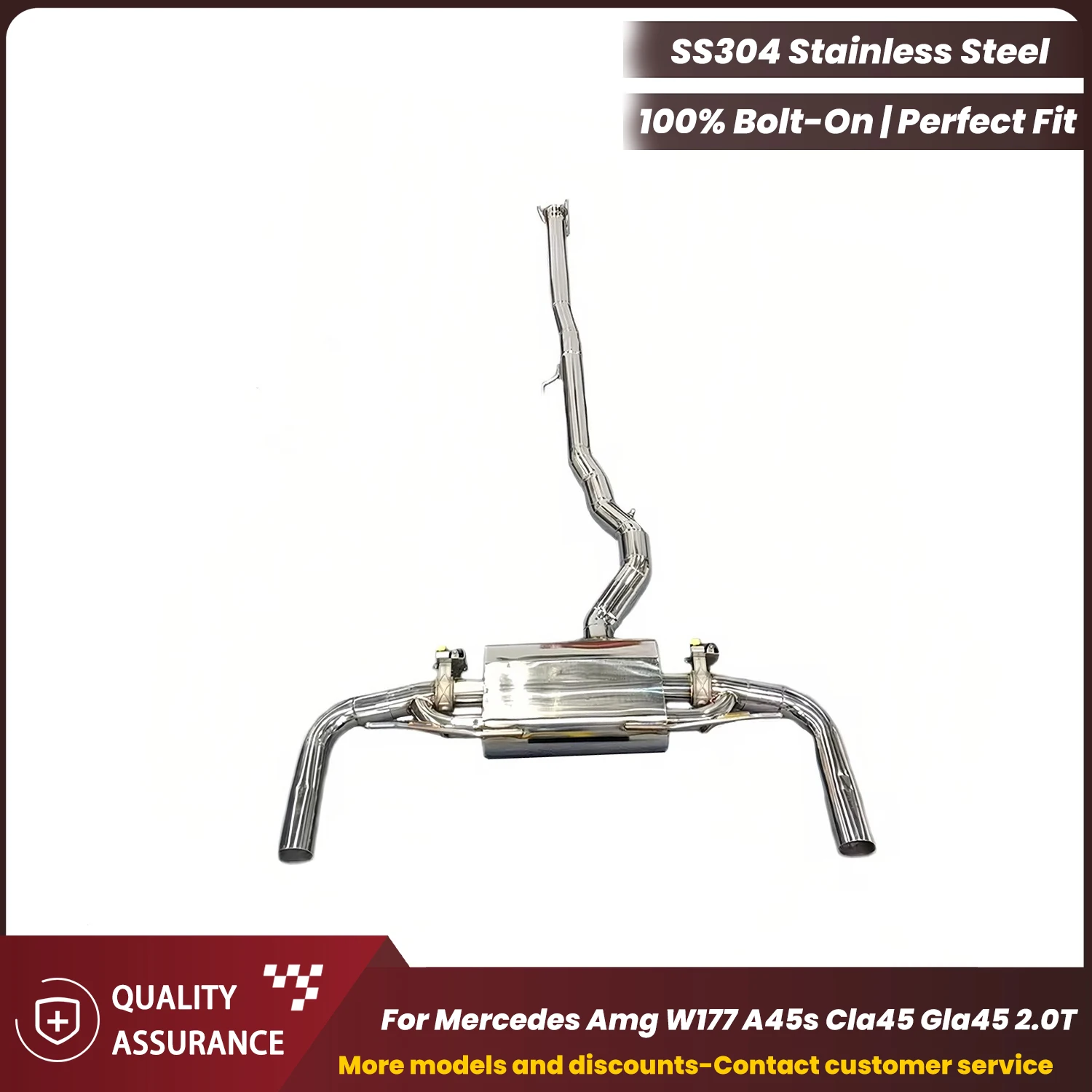 

Sporty Exhaust Sound ECCF Valved Catback Exhaust For Mercedes Amg W177 A45s Cla45 Gla45 2.0T Performance Upgrade