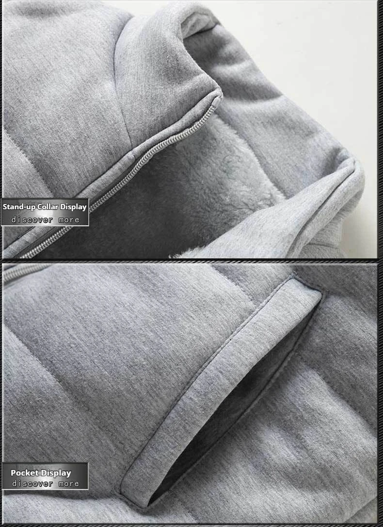 Herren-Fleecejacke mit Sherpa-Futter, verdickter karierter Kapuzenpullover, warmer Wintermantel, langärmelig, Outdoor-Mode – Detail 8