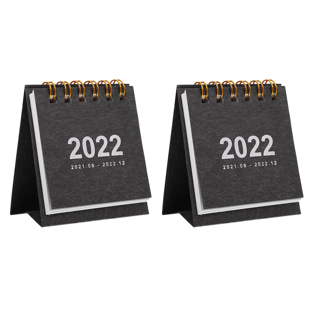 

2 шт. маленький настольный календарь, бумажный милый маленький настольный настенный ежедневный мини-стойкий настольный календарь