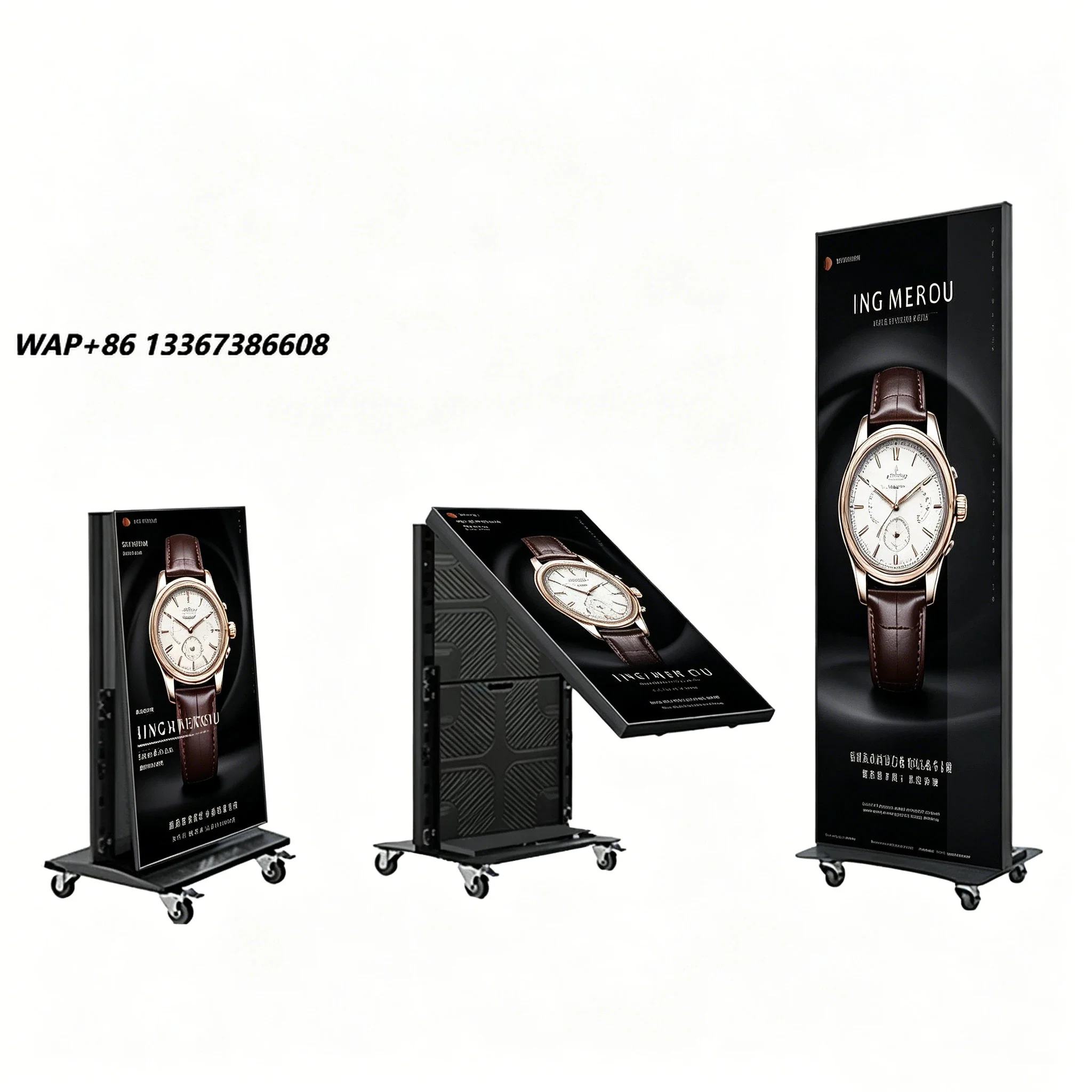 Indoor/Outdoor LED Poster Display P2 High Brightness HD HDR10+ 1 Year Warranty Sunlight Readable IP31 Waterproof 180 Viewing