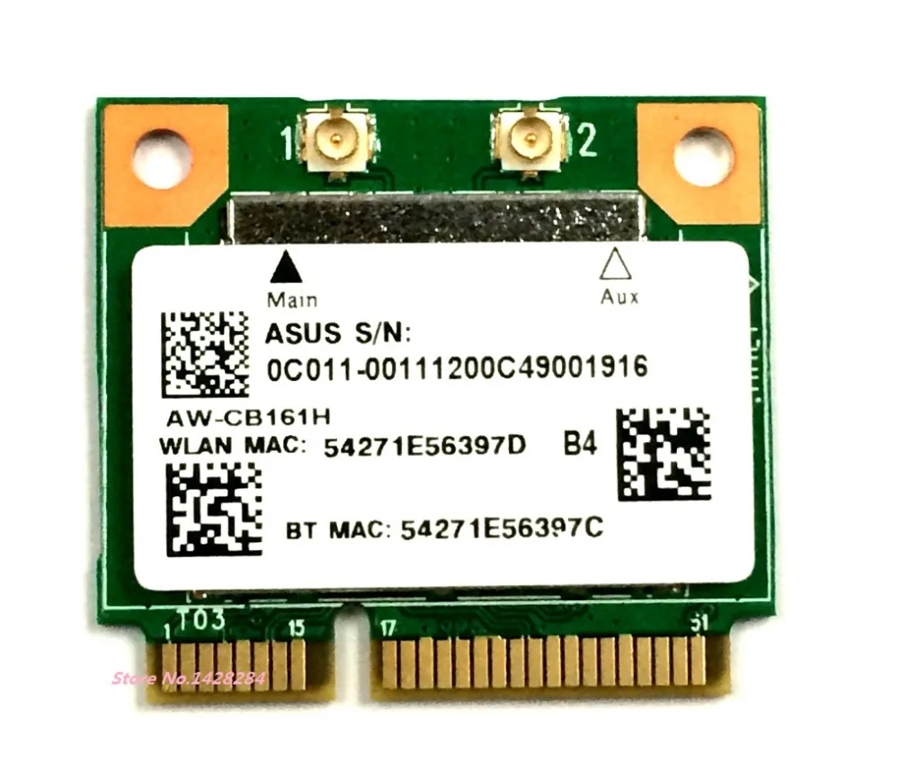 Nova placa de rede sem fio azurewave AW-CB161H para realtek rtl8821ae 802.11ac 433mbps wifi bluetooth 4.0 sem fio 2.4/5.0ghz