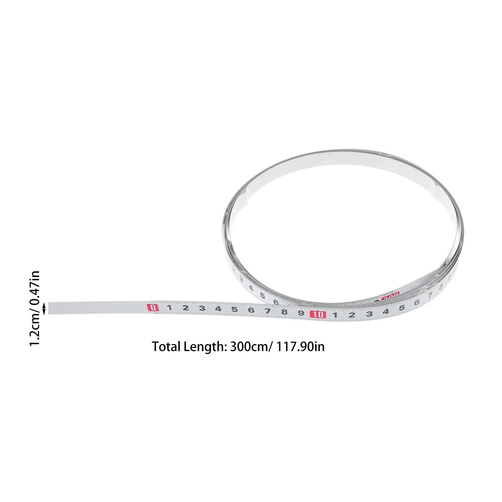 Fita métrica adesiva régua de aço carbono fita métrica pegajosa para máquina de costura de madeira bancada flexível métrica