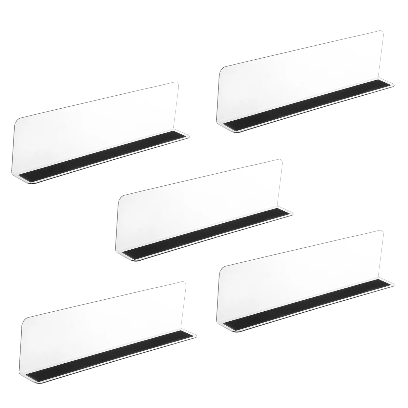 

5 Pcs Commodity Divider PVC Shelf Clear Shelves Plastic Side Splitter Magnetic Classification Baffle Mini