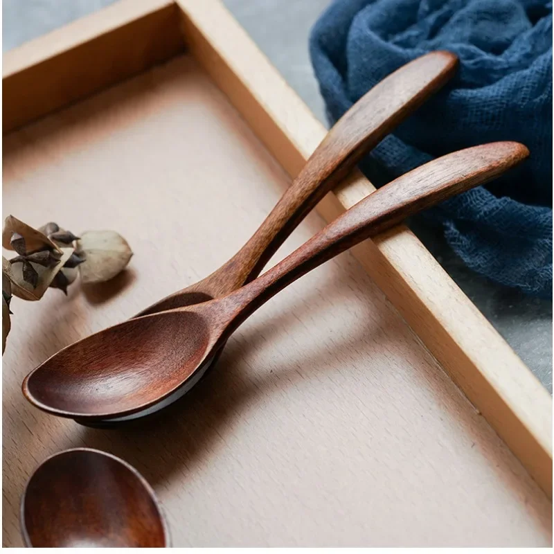 Mixing Spoon Rice Spoon Soup Spoon Making Coffee Mixing Spoon Small Cooking Spoon Kitchen Utensils Wooden Spoons for Cooking