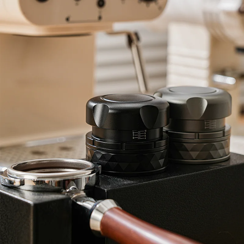 JUSTINLAU Spring Loaded Coffee Tamper Calibrated Constant Pressure Espresso Tamper Stainless Steel Thread Base Barista Tool