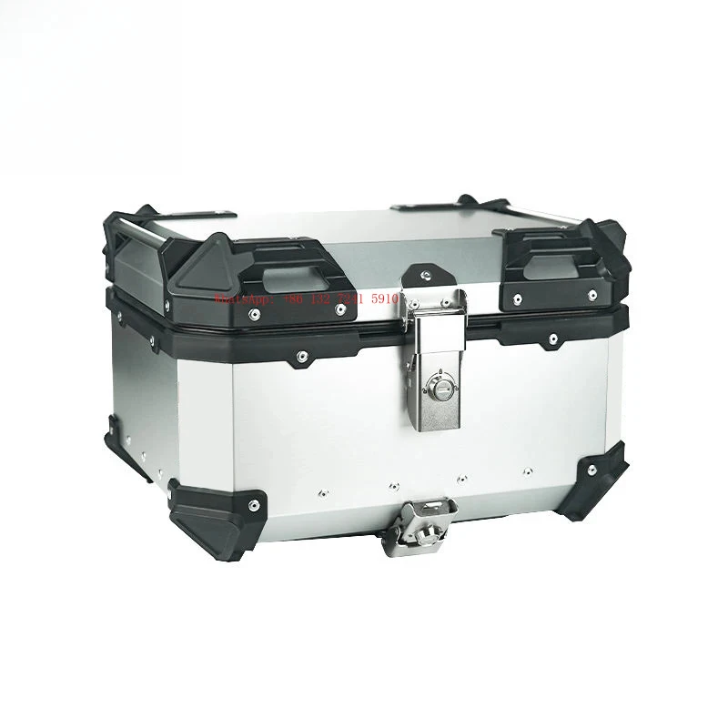 

Hongsheng Products Factory Direct Sales 35L Silver Aluminum Alloy Rear Box Anti-shake Motorcycle Tail Box Motorcycle Lage