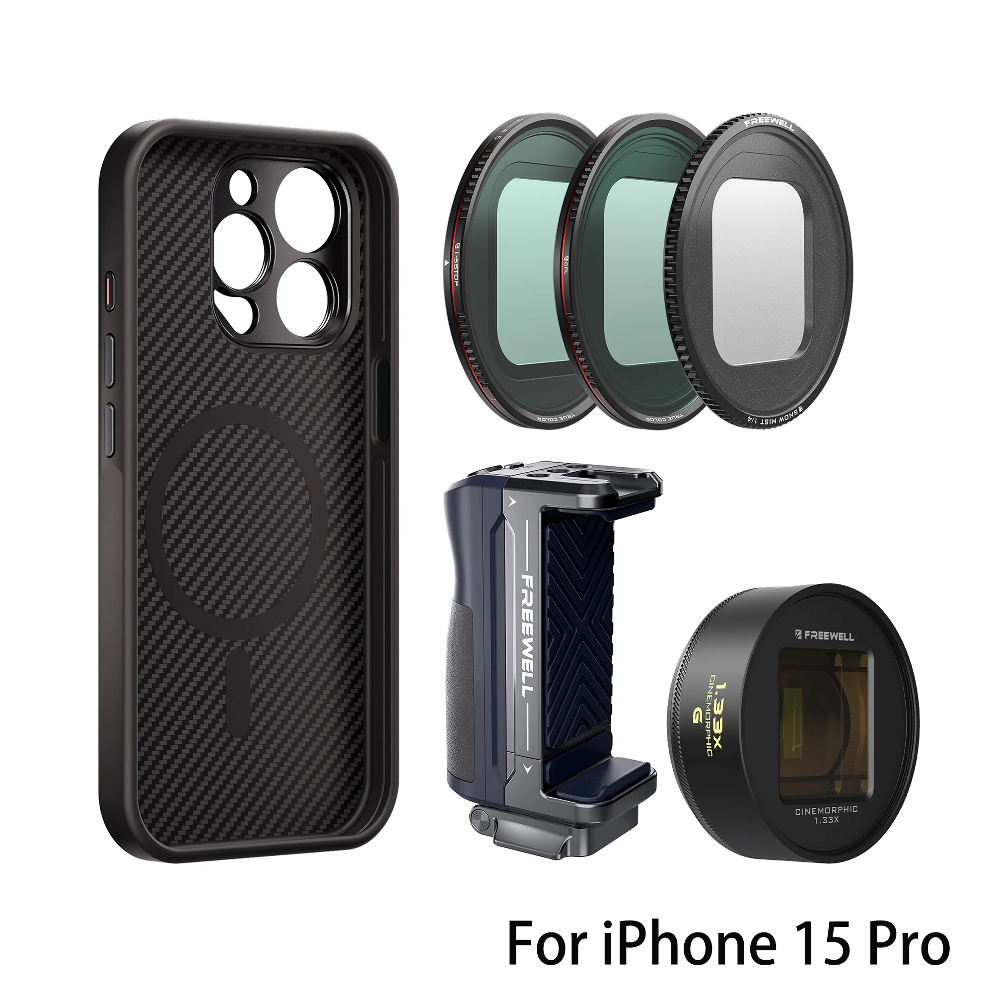 Freewell Filmmaker Photography Kit 17mm Mount Phone Case and 1.33x