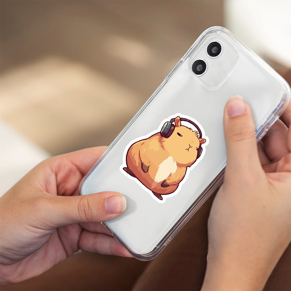 10/30/50PCS Kawaii Capybara Cartoon Stickers Cute Animal Sticker Luggage Laptop Car Bike Skateboard Decals DIY Graffiti Kids Toy