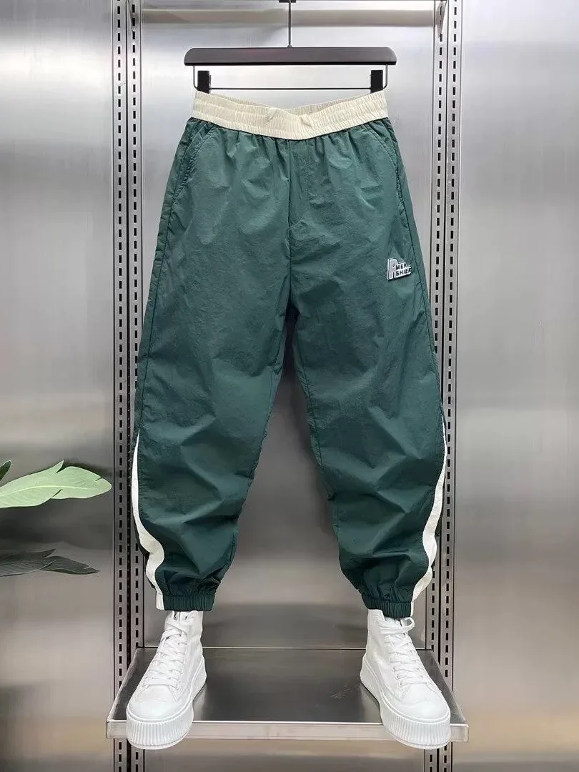 

Мужские спортивные брюки Qui Dry для активного отдыха, свободные, с вышивкой букв, повседневные, молодежные, весенне-осенние, длинные, в стиле Харадзюку